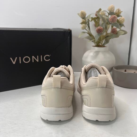 Vionic Miles II Lace Up Comfort Sneaker Cream I3509S1101 Women's US 6M NWB - Picture 3 of 10